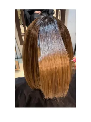 セミロング 岩上 充希のヘアスタイル