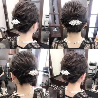 ミディアム ヘアアレンジ 沢田 瞳のヘアスタイル