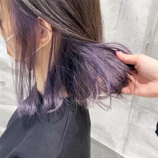 ミディアム カラー ウルフカット ハッシュカット/七海のヘアスタイル
