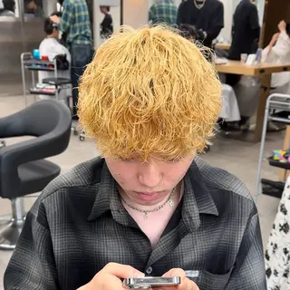 ショート パーマ メンズ ✂️メンズカット ひろき✂️のヘアスタイル