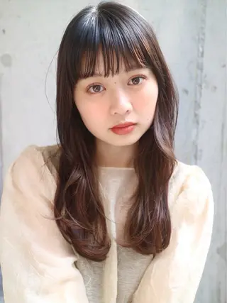 ロング カラー ショート/コテ巻き風 kanohaのヘアスタイル