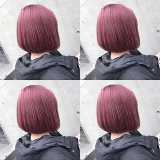 ショート カラー ヘアアレンジ TAKUMAブリーチ /切りっぱなし🪽のヘアスタイル
