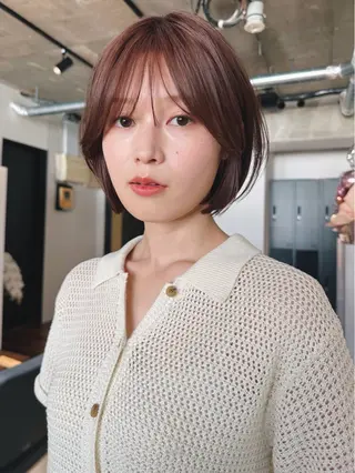 ショート カラー パーマ kazuki【顔周り ×レイヤーカット】のヘアスタイル