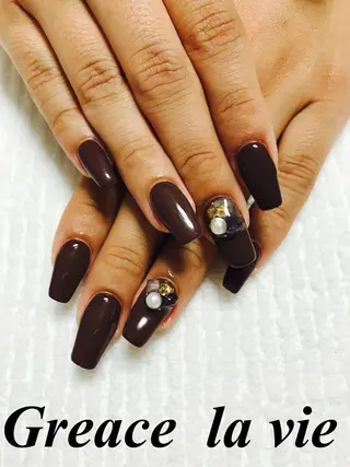 ロング カラー パーマ ヘアアレンジ キッズ ネイル マツエク・マツパ Greace la vie所属・Greace  la vieのネイルデザイン