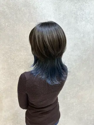ミディアム カラー 【𝐀𝐬𝐡大森】 石崎竜祐のヘアスタイル