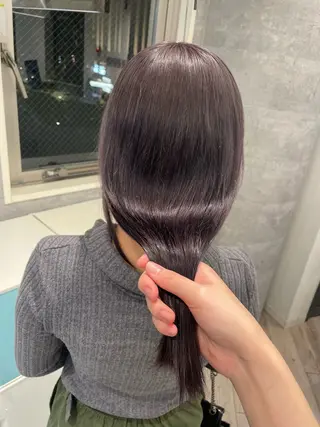 セミロング ♡似合わせハイトーン ♡maiのヘアスタイル