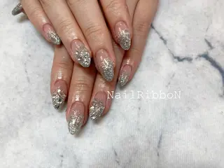 ネイル ネイルリボン 受付スタッフのネイルデザイン