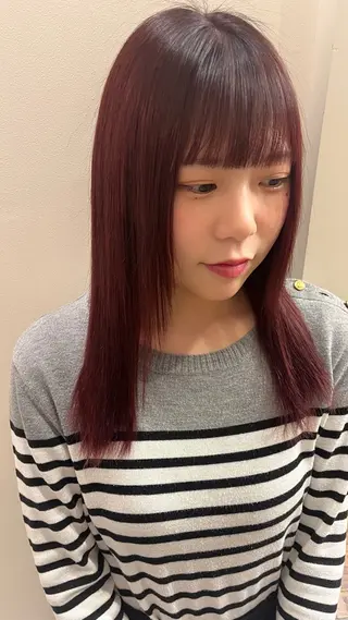 ミディアム 【美ボブ.艶カラー. 梅田茶屋町】midoのヘアスタイル