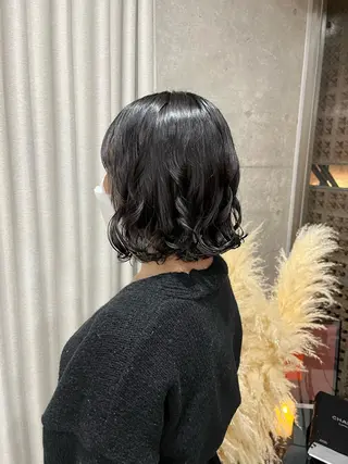 ミディアム パーマ ロングパーマ木村 ボブパーマのヘアスタイル