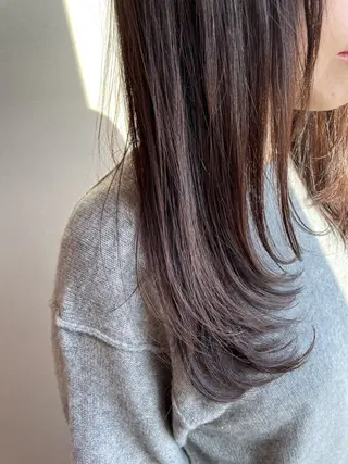 セミロング 切りっぱなしボブ/ 蒲生四丁目/伊藤瑠唯のヘアスタイル