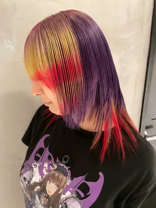 ミディアム カラー L&Co. BY LUCKHAIR所属・ブリーチ✧︎デザイン ゆうのヘアスタイル