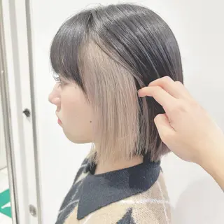 カラー 長尾菜々美🐰 ／ハイトーンカラーのヘアスタイル