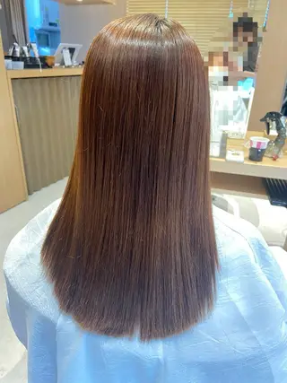 ミディアム カラー パーマ 大八木 美咲のヘアスタイル