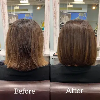 ロング カラー 艶カラー/ 縮毛矯正/いくののヘアスタイル