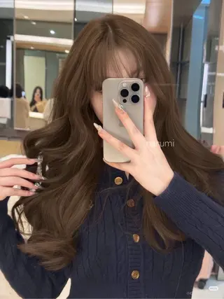 セミロング カラー 韓国技術習得者🩰 narumi🤍のヘアスタイル