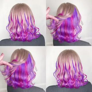 ミディアム カラー ヘアアレンジ メンズ キッズ 💟Chloe原宿店 🩶ハイトーンのヘアスタイル