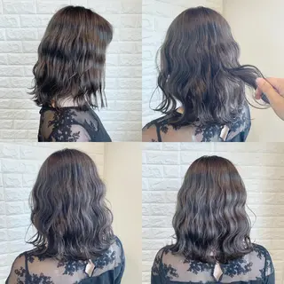 セミロング カラー ヘアアレンジ 🌿‬ ܸAir 透明感🌱西村知佳のヘアスタイル