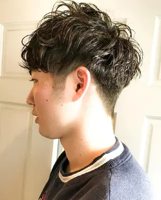 メンズ パーマ ショート✨ボブ✨代表 新田見美仁のヘアスタイル