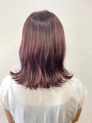 ミディアム 河口 友里のヘアスタイル