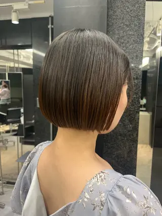 ショート 暖色カラー/パラッと Bob/モエのヘアスタイル