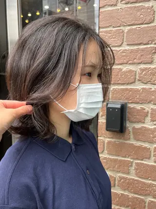 ミディアム カラー メンズ 久木原 ゆりのヘアスタイル