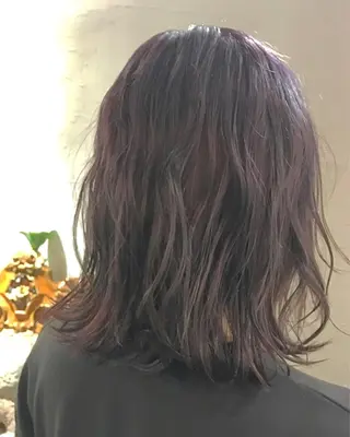 ミディアム カラー パーマ ヘアアレンジ エグチ アキラのヘアスタイル
