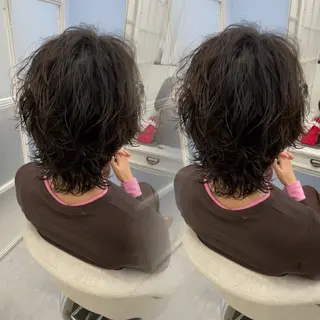 ミディアム パーマ 髪質改善矯正/カラー /吉祥寺 mariのヘアスタイル