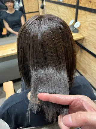 セミロング カラー メンズ 久木原 ゆりのヘアスタイル