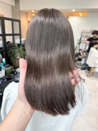 ミディアム ✨透明感カラー/縮毛 恵比寿HAYATO✨のヘアスタイル