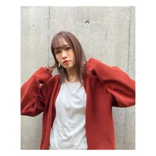 ミディアム カラー 菊池大一 溝の口パーマのヘアスタイル