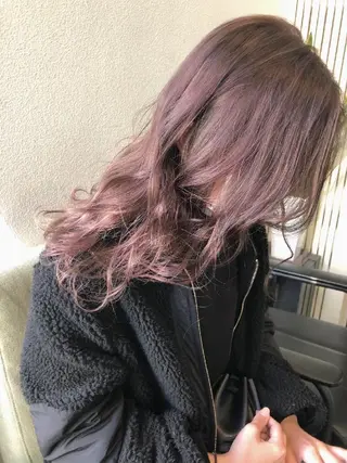 セミロング カラー ヘアアレンジ 透明感/レイヤー 🇰🇷tomonaのヘアスタイル