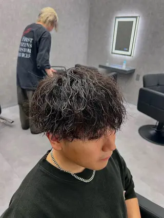 ショート カラー パーマ メンズ メンズ特化 👑YUTAのヘアスタイル