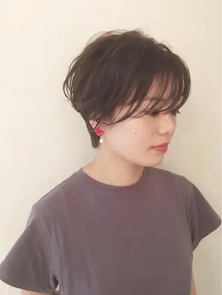 ショート パーマ シマダ アユミのヘアスタイル