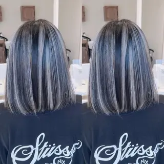 ミディアム カラー 福西 洋斗のヘアスタイル