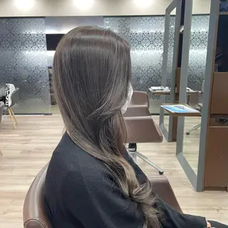 ロング カラー たなか りなのヘアスタイル