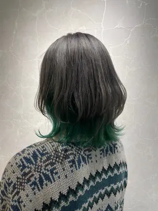 ミディアム カラー 髪の家 tikiのヘアスタイル