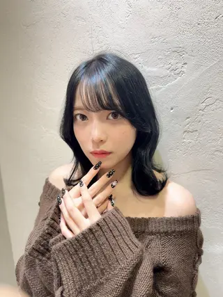 ミディアム カラー 🩵髪質改善🩵 韓国ヘア🩵花澤みりのヘアスタイル