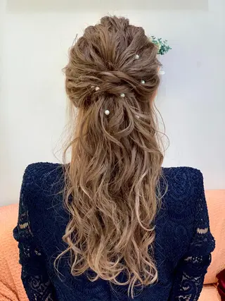 ロング ヘアアレンジ ヘアアレンジ にいた　かづしげのヘアスタイル