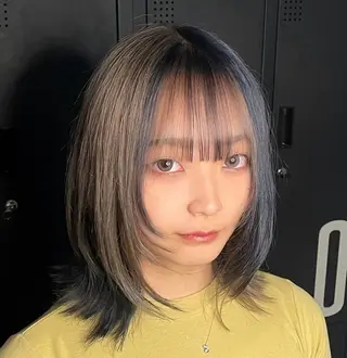 ミディアム カラー メンズパーマ専門 /縦落ち/渋谷駅近のヘアスタイル