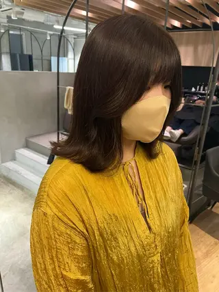 ミディアム カラー 森山 葵のヘアスタイル