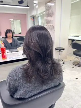 セミロング カラー 【髪質改善のプロ】 上野/EMILのヘアスタイル