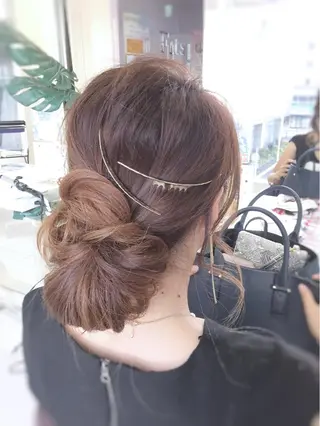 ロング カラー ヘアアレンジ 松本 明日可のヘアスタイル