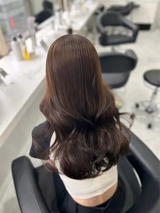 ミディアム カラー 渋谷人気1位✨カラー 縮毛、髪質改善のヘアスタイル