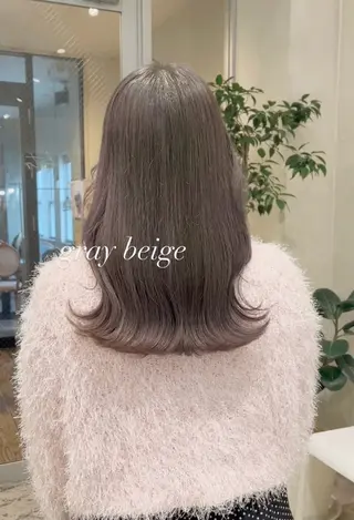 セミロング カラー nakahara madokaのヘアスタイル