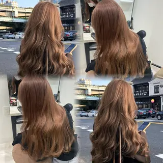 ロング カラー 韓国風ハッシュカット 似合わせレイヤー池袋のヘアスタイル