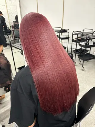 ロング カラー 流行りの透明感カラー ×縮毛矯正🤍ユウのヘアスタイル