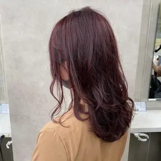 セミロング カラー ヘアアレンジ 韓国風ベージュ🤎 赤みなし🌿横浜🤎のヘアスタイル