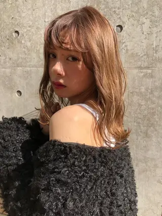 セミロング カラー hair terra ce M奈良店のヘアスタイル