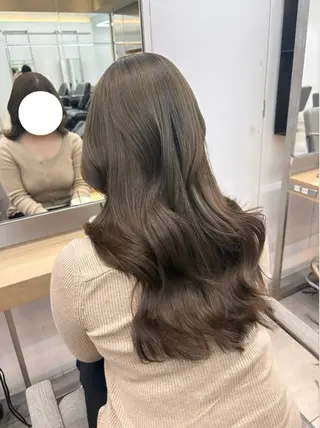 ロング カラー nok所属・レイヤー/ベージュ/ どますず🌺のヘアスタイル