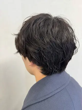 ショート メンズ パーマ/ハイトーン /吉田眞のヘアスタイル